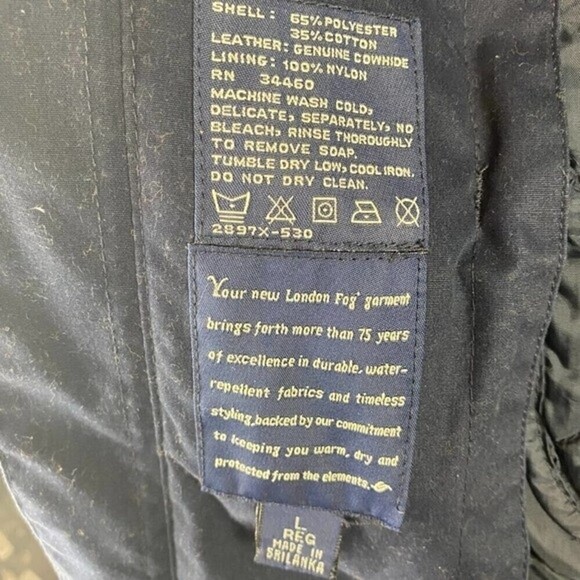 London Fog Men's Zip Up Jacket Size L - Picture 12 of 14